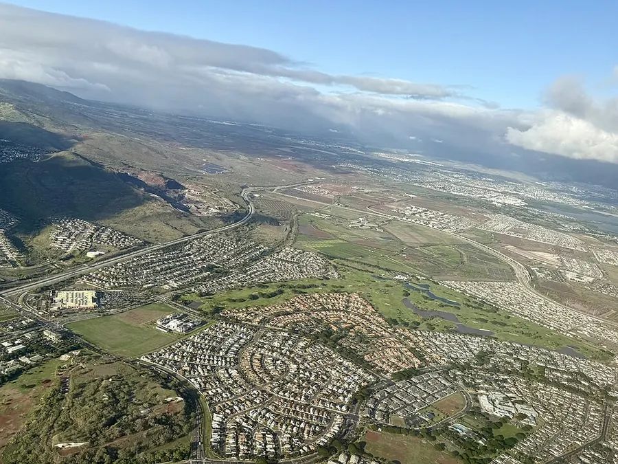 Neighborhoods of Kapolei seen from above